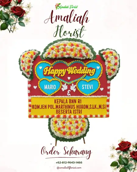 Papan Bunga Pernikahan Karangbaru